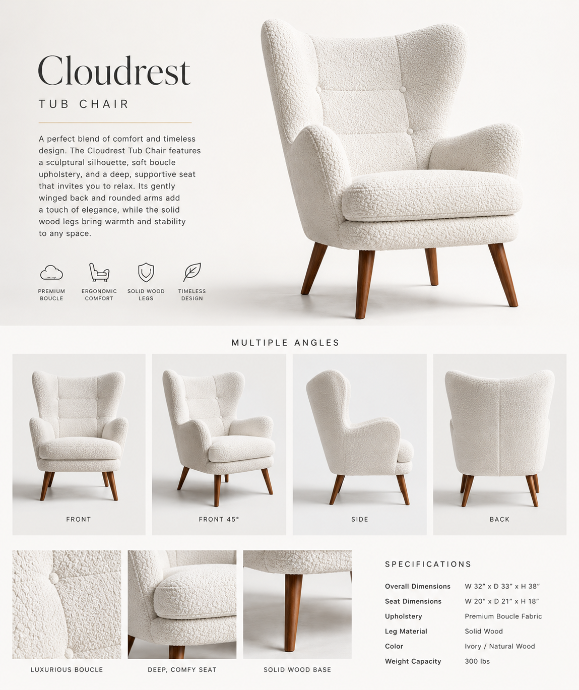 Cloudrest Tub Chair – Sink Into Everyday Luxury