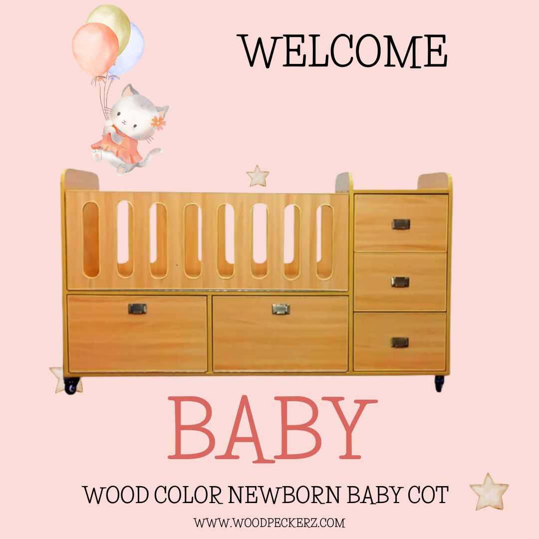 Wood Colour Baby New Cot