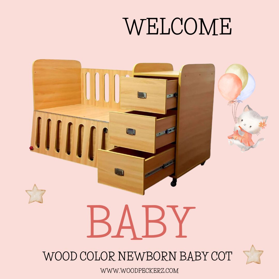 Wood Colour Baby New Cot