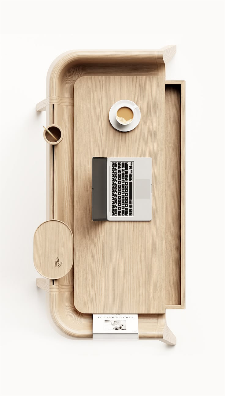 Floating Desk | Folding Desk Solid Wood