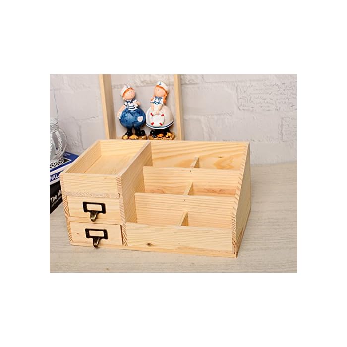 Ladyfavor Top Quality Retro Style Wooden Cosmetic Storage Makeup Organizer