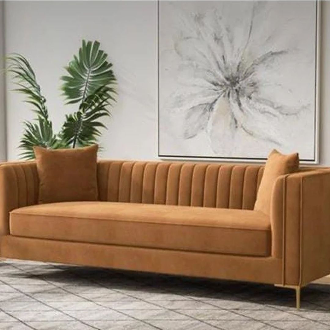 Modern Channel-Tufted Sofa