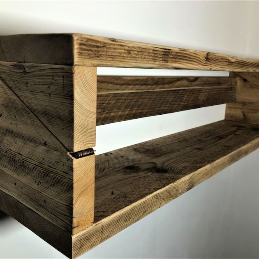 Floating Desk | Folding Desk Solid Wood