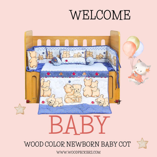 Wood Colour Baby New Cot