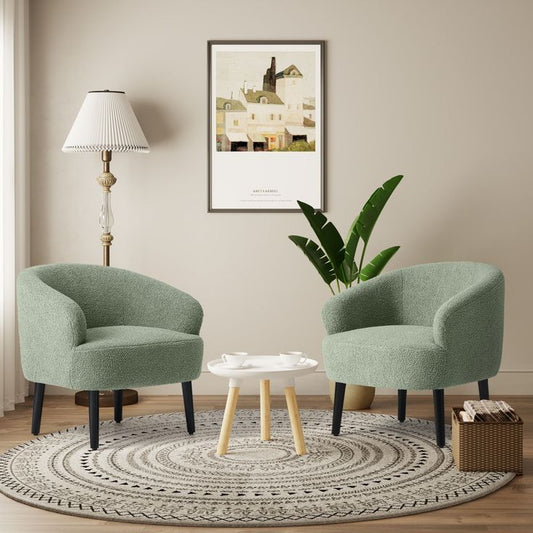 The Sage Bouclé Conversation Chair Set