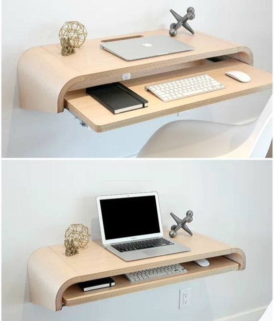 Floating Desk | Folding Desk Solid Wood